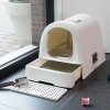 Wnętrze kuwety PetLife dla kota kremowo-brązowej